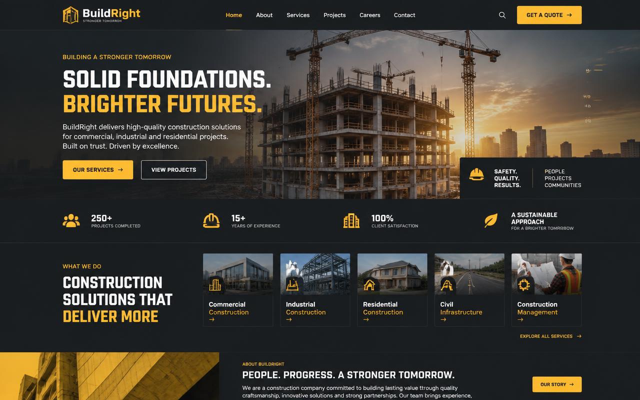 BuildRight website preview
