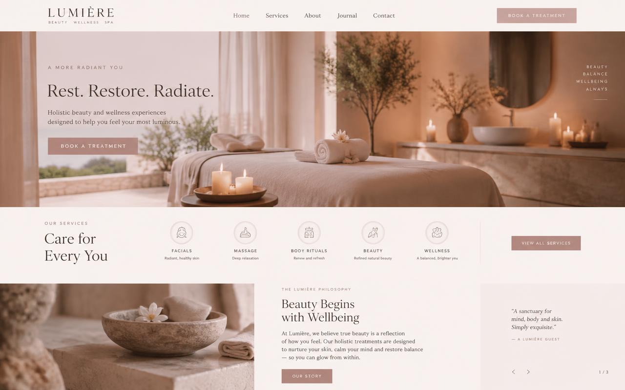 Lumière website preview